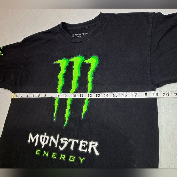Monster Energy Adult T-shirt Medium Black/Neon Green Unisex "Unleash The Beast" - Picture 7 of 8